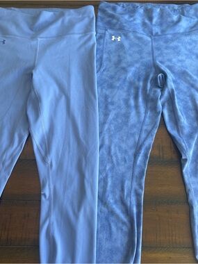 Under Armour Womens' Light Blue and Heathered Blue Athletic Leggings
